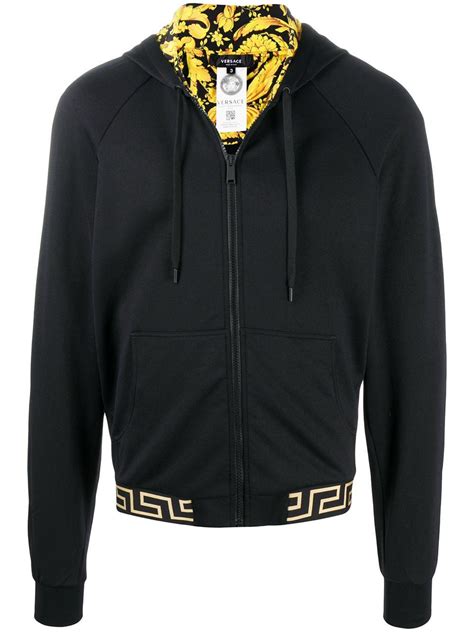 versace football helmet hoodie|Versace zip up hoodie.